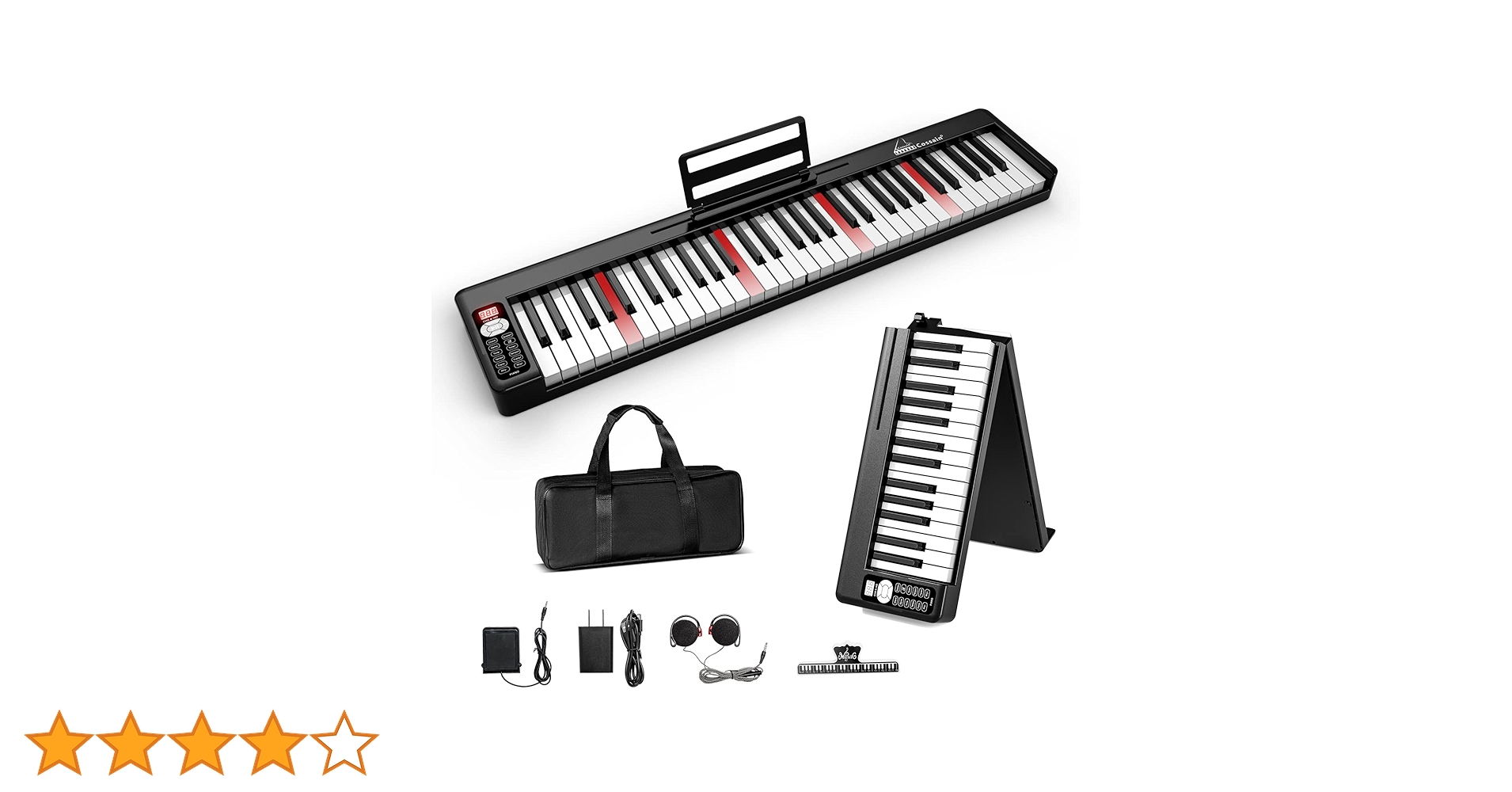 COSSAIN Piano Keyboard 61 Keys, Folding Digital Piano with